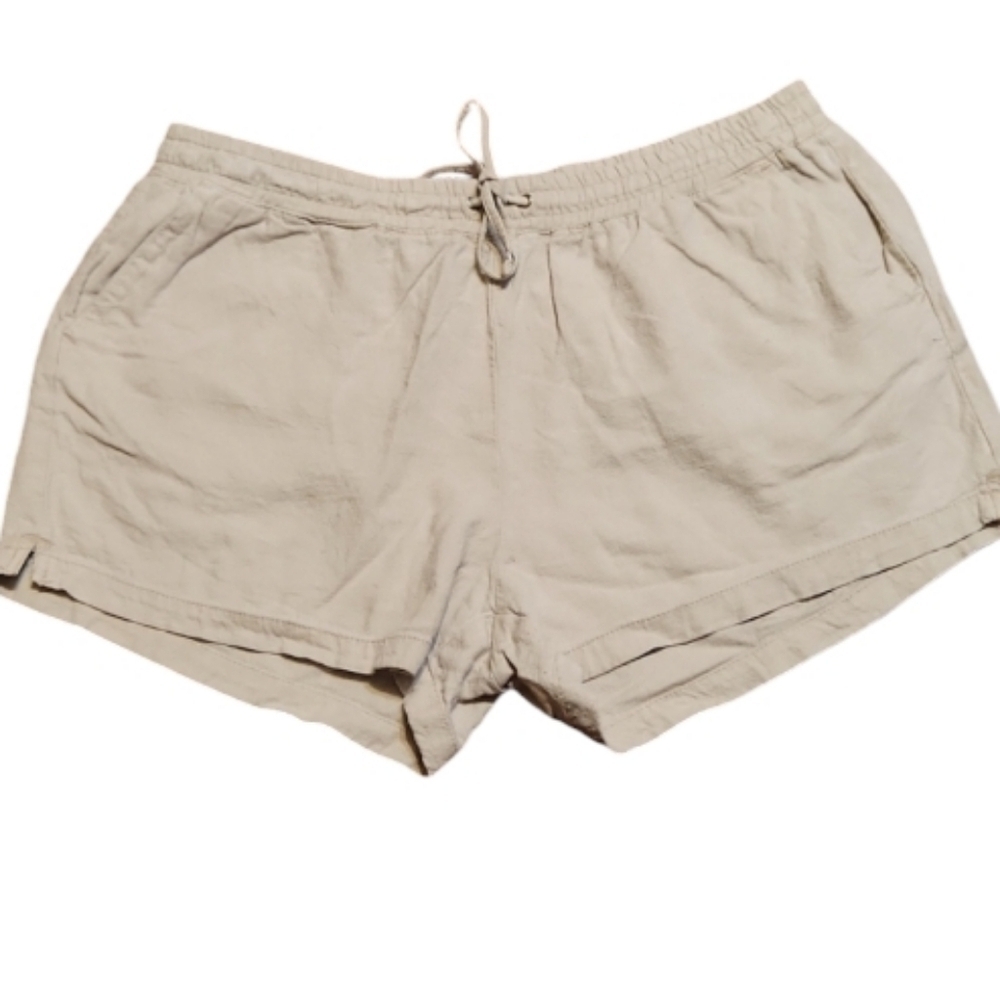Logg Shorts Size 12 Linen Blend Tan